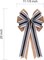 2PCS Large Double Burlap Bows – 20x10in Black & White Striped Wreath & Home Decor